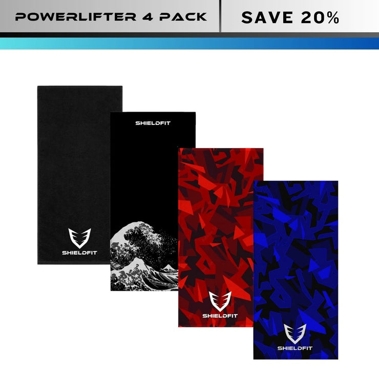Powerlifter 4 Antibacterial Gym Towel Pack