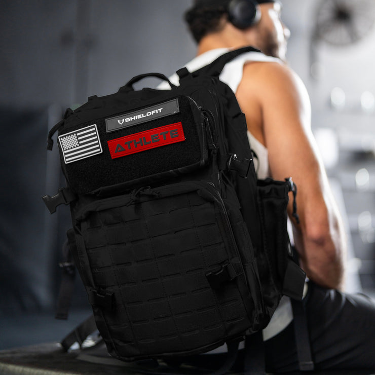 Large 45L Phantom Black Tactical Gym Backpack