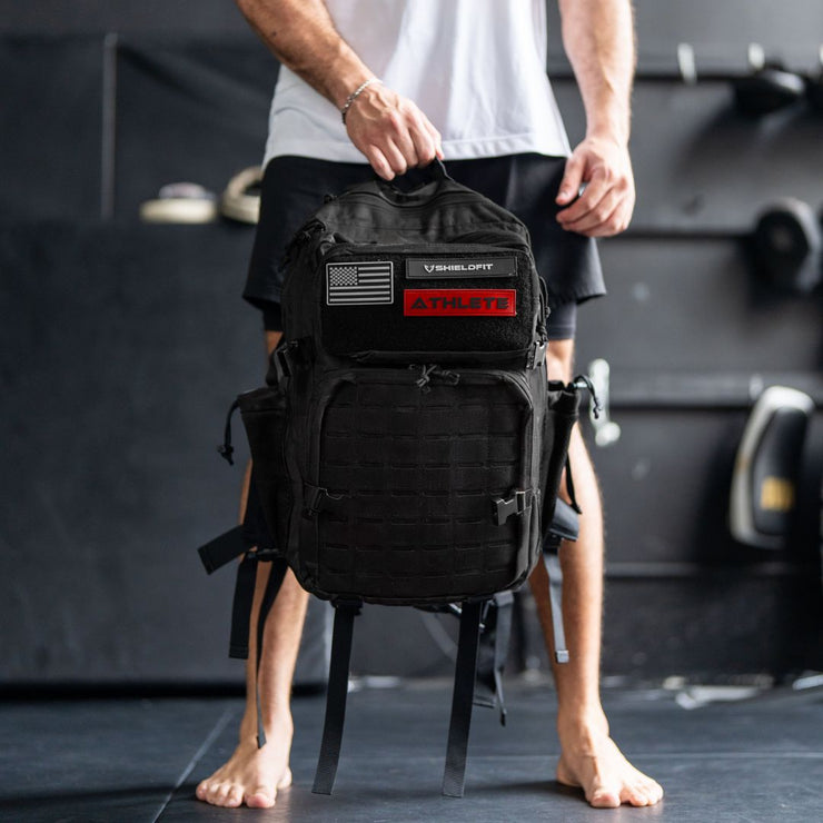 Large 45L Phantom Black Tactical Gym Backpack